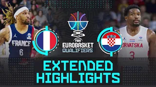 France 🇫🇷 vs Croatia 🇭🇷  | Extended Highlights | FIBA EuroBasket 2025 Qualifiers