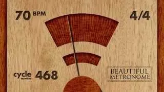 70 BPM 4/4 Wood Metronome HD