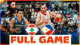 Lebanon v Philippines | Basketball Full Game - #FIBAWC 2023 Qualifiers