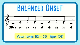 Staccato Balanced Onset Vocal Exercise | He He Ha Ha | Male
