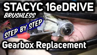 STACYC 16eDRIVE BRUSHLESS | HOW TO REPLACE THE 90 DEGREE GEARBOX