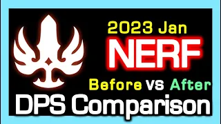 Gladiator "Nerf" DPS Comparison / Before vs After / Dragon Nest Korea (2023 January)