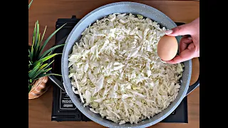 Just pour the eggs over the cabbage! 🔝A quick, easy and delicious recipe!