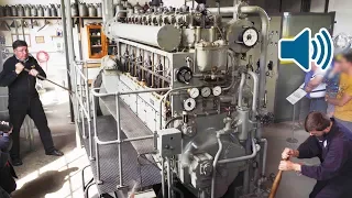 Start Up of a WW2 Submarine Diesel Engine of a German U-Boat 🔊