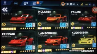 Need For Speed No Limits - All cars in my garage