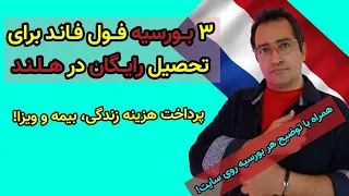 تحصیل و زندگی رایگان در هلند با این سه اسکالرشیپ فول فاند! همراه با هزینه زندگی، بیمه و ویزا!