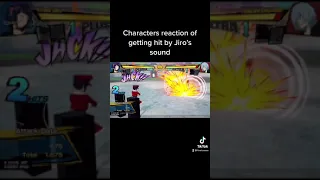 Characters reaction of getting hit by Jiro’s sound | My Hero One’s Justice 2