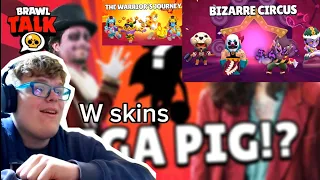 Reacting to @BrawlStars: Brawl Talk - MEGA PIG, Spider Brawler, and BIZARRE Skins!