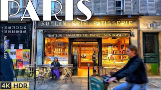 🇫🇷[PARIS 4K] WALK IN PARIS "PARIS BEAUTIFUL EVENING MARAIS WALK" (4K60 FPS VERSION) 02/APRIL/2024