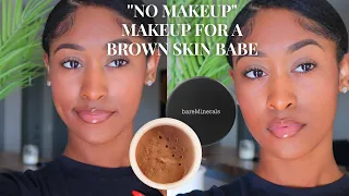 "NO MAKEUP" MAKEUP FOR A BROWN SKIN BABE | BARE MINERALS POWDER FOUNDATION