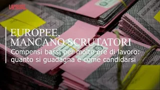 Europee, mancano scrutatori: compensi bassi per molte ore di lavoro