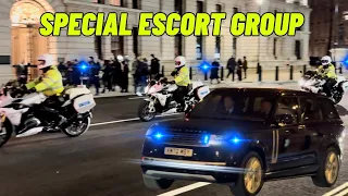 Prince William's late-night drive escorted by SEG police past Horse Guards Parade