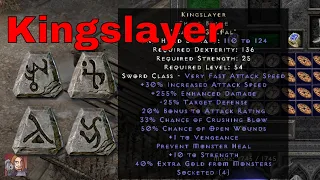 Diablo II Resurrected Runewords - Kingslayer (Mal Um Gul Fal)