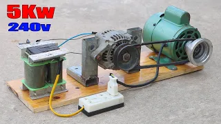 How to generate homemade infinite energy with a car alternator and Transformer P3🔥🔥🔥