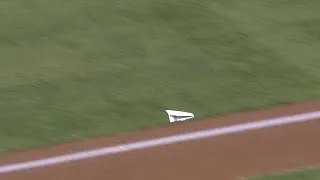 COL@LAD: Fan hurls paper airplane from the upper deck
