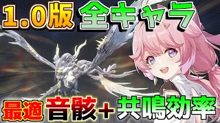 【鳴潮】V1.0版！海外参考の全キャラ推奨音骸ステータス解説！推奨ステータスと共鳴効率は？【めいちょう】【Wuthering Waves】【攻略解説】/#鳴潮/エコー/丹瑾/忌炎/ヴェリーナ