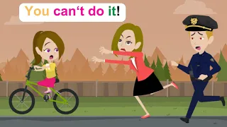 Don't ride bicycle, Ella - English Funny Animated Story - Ella English