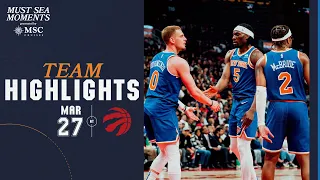 Knicks win third in a row after blowout victory at Raptors | March 27th, 2024