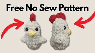 No Sew Crochet Keychain Chicken Tutorial: FREE PATTERN