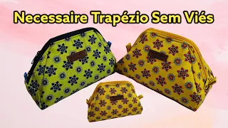 Como Transformar Necessaire Box em Necessaire Trapézio Diferente - Sem Viés - Forro Embutido Fácil!