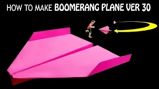 Cách gấp máy bay boomerang ver 30 | how to make paper boomerang plane | boomerang plane king