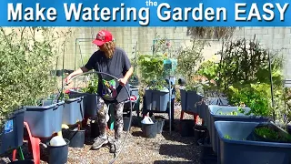 EASY Vegetable Garden Setup for Quick Plant WATERING & Growing in Container Gardening & Direct Soil