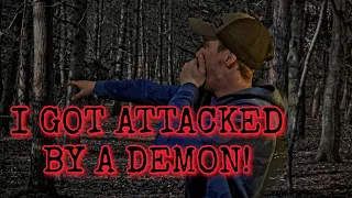 Attacked by demon in haunted forest!  NEW OVERNIGHT SURVIVAL CHALLENGE!