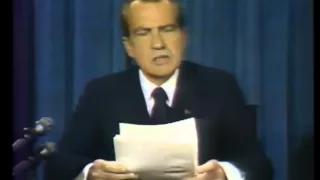 Nixon before resignation and full speech, August 8, 1974