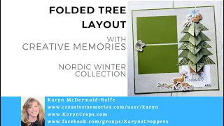 Folded Tree Scrapbook Layout using Nordic Winter Collection from Creative Memories