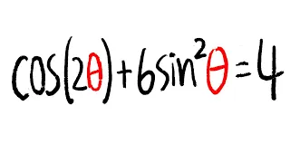 solving a trig equation with the double angle identity (hard one)