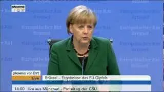 VOR ORT am 19.10.2012 - Pressekonferenz von Bundeskanzlerin Angela Merkel