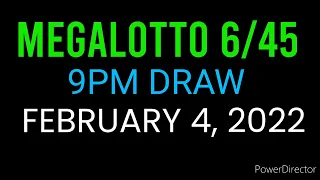 PCSO LOTTO RESULT TODAY MEGALOTTO 6/45 FEBRUARY 4, 2022