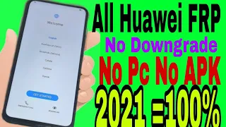 All Huawei 2021 August Google Account Bypass/Reset Frp Lock Android 10/NO PC NO SIM New Method 100%