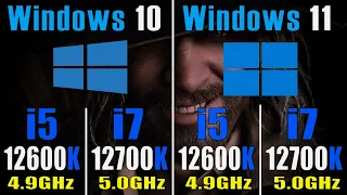 WINDOWS 10 vs WINDOWS 11 || i5 12600K , i7 12700K || GAMING BENCHMARK ||