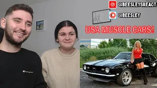 British Couple Reacts to 10 BEST AMERICAN MUSCLE CARS OF ALL TIME