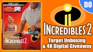 Incredibles 2 Target Exclusive 4K Ultra HD Blu-ray Unboxing & Digital Giveaway