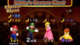 Mario Party 9 - Mario vs Luigi vs Peach vs Daisy - DK's Jungle Ruins