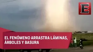 Inusual tornado azota a Navolato, Sinaloa