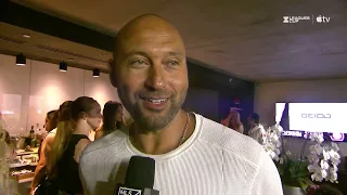 Derek Jeter attends first pro soccer match to see Messi play
