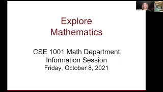 Mathematics - UMN CSE Exploring Majors - Fall 2021