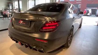 E63 AMG straight pipes revving Sound 700 bhp