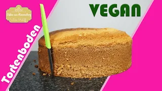 Veganen Tortenboden selber backen - super fluffig, lecker und ganz einfach zu machen