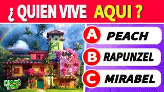 ADIVINA QUIEN VIVE EN ESTAS CASAS 🏘️ 🤪🧠 / Mario Bros / Encanto / Disney / Quiz / Trivia