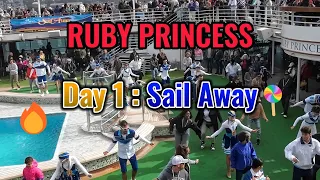 Ruby Princess Day 1 Sail Away Celebration Party Event : San Francisco Golden Gate Bridge
