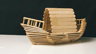 How to Make a Boat with Popsicle Sticks - Handmade - DIY Crafts