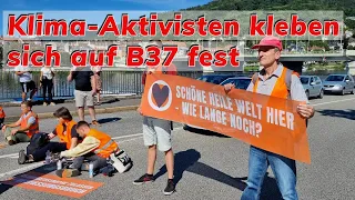 Klima-Aktivisten kleben sich in Heidelberg auf B37 fest - Verkehr rund zwei Stunden beeinträchtigt