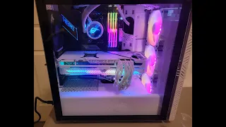 All White rainbow RGB Ryzen 9 build with ASUS ROG theme 64gb ram RTX 3090