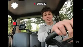 Theo films himself driving John's Buggie and talks about how he kissed Chloe