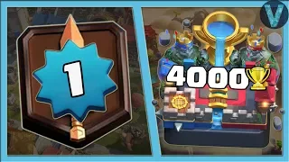 FROM 0 TO 4000 TROPHIES ON 1 LVL FOR 12 DAYS! INSANE CHALLENGE / CLASH ROYALE