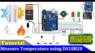 How to make Measure Temperature with Arduino and DS18B20 Digital Temperature Sensor | ds18b20 Sensor